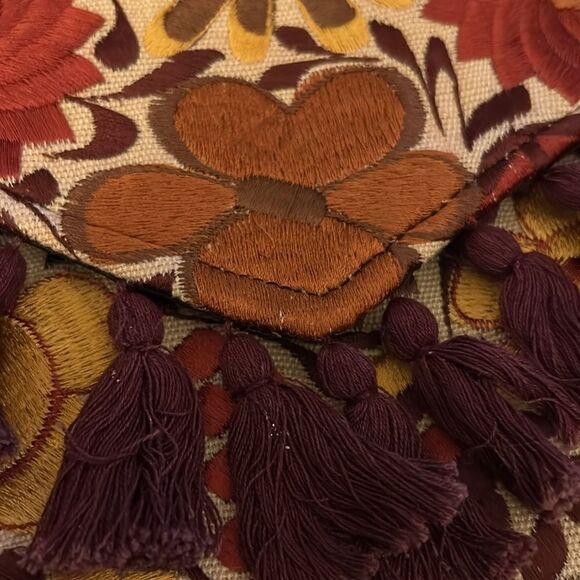 Floral Embroidered tapestry Crossbody Bag - Picture 7 of 7